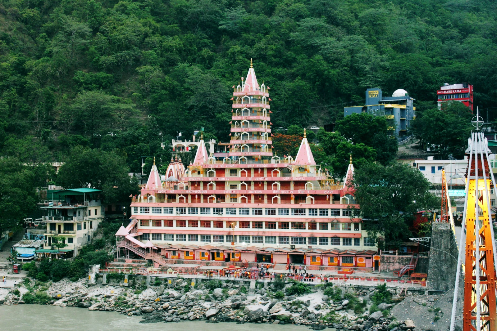 Rishikesh on the banks of the Ganges in Uttarakhand