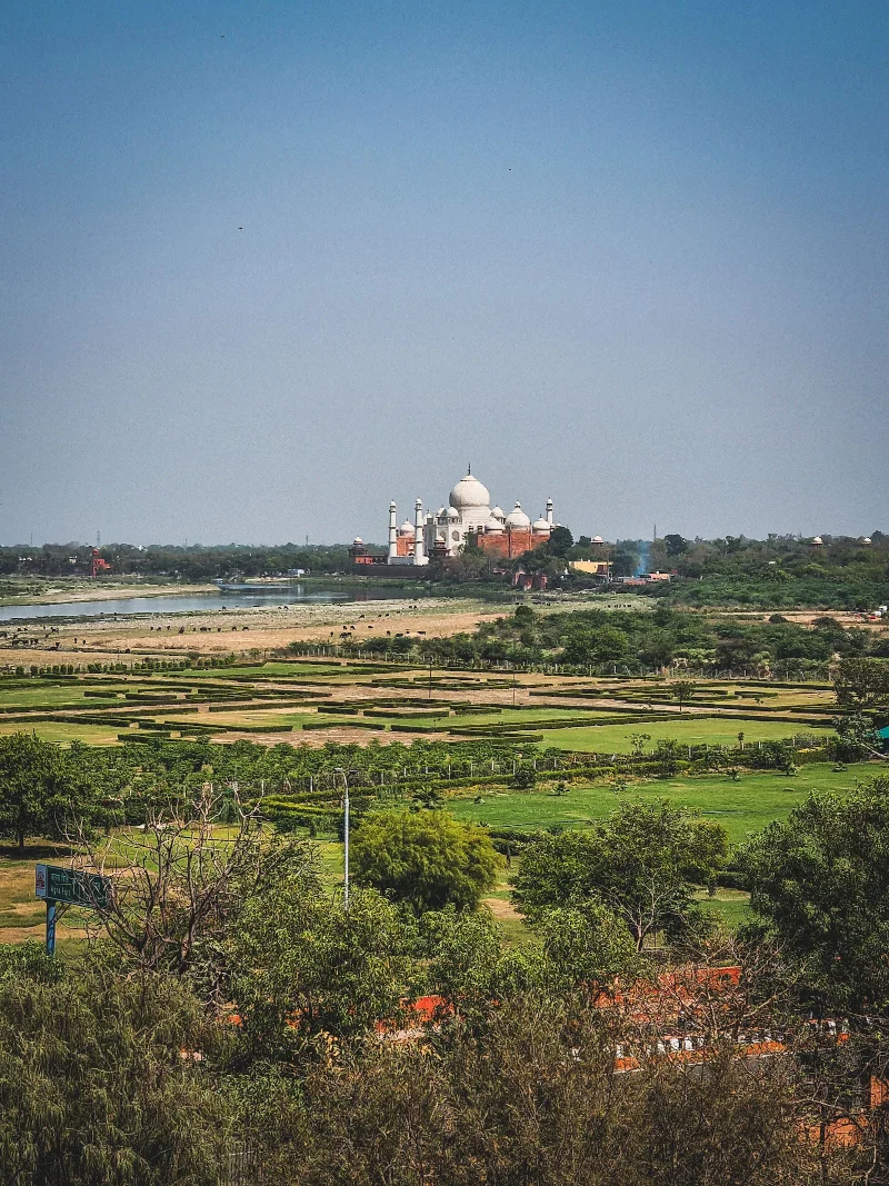 Village lanes and local homes in the countryside outside Agra